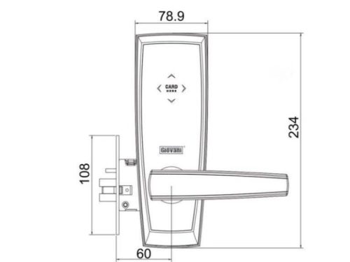 Thông số khóa khách sạn Giovani GSL-116E98T